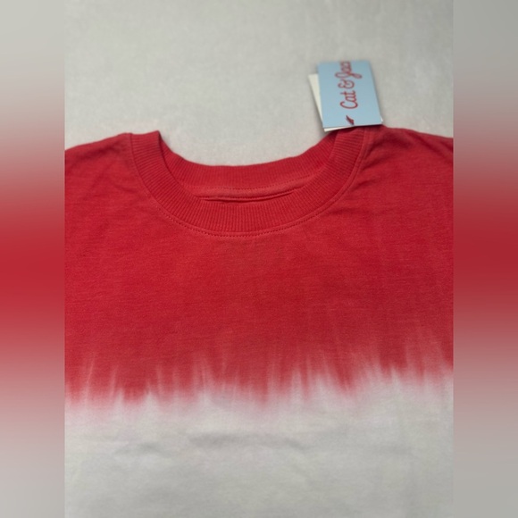 Cat & Jack Red Blue White Tie-Dye T-shirt short sleeve kids sizes choose size👇 - Picture 4 of 13